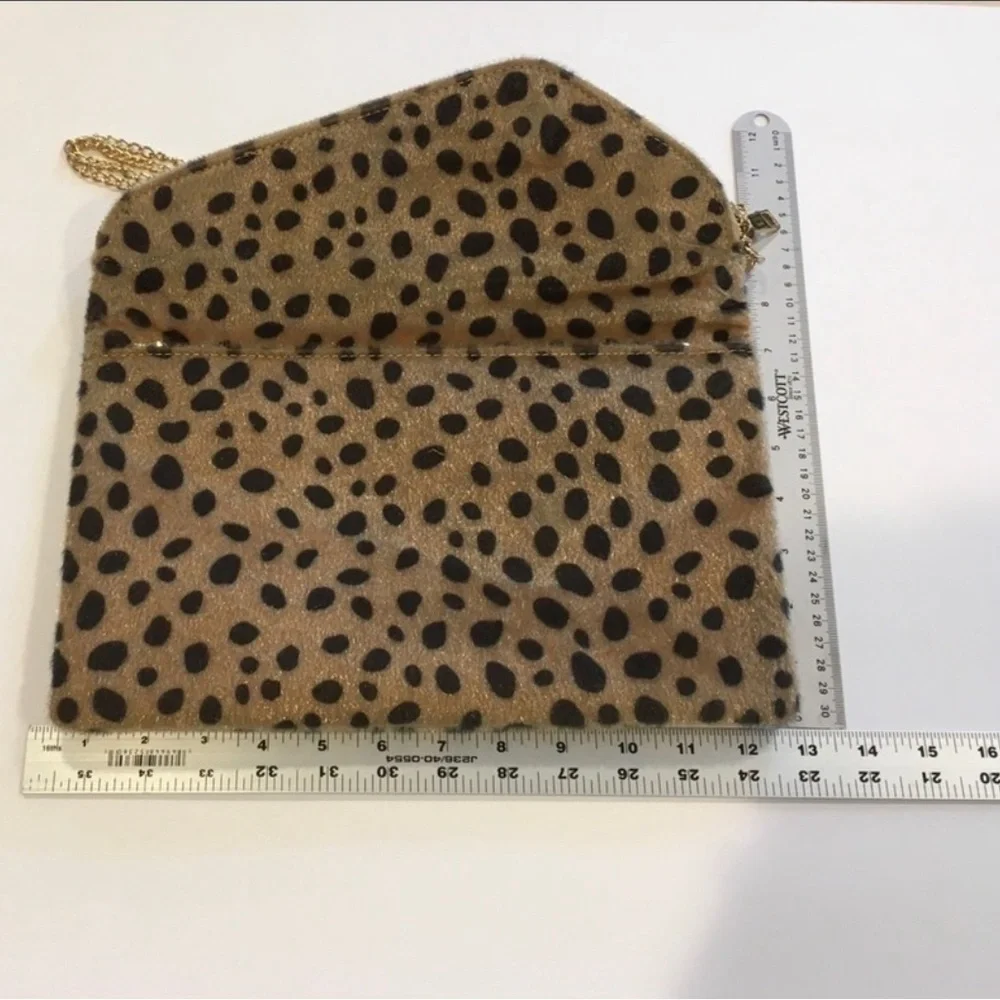 Leopard Print Clutch w/ Gold Chain ShoulderStrap  NWOT